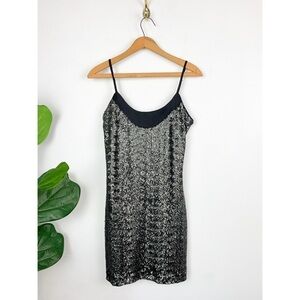 W118 by Walter Baker Naomi Sequin Party Mini Slip Dress Sz S